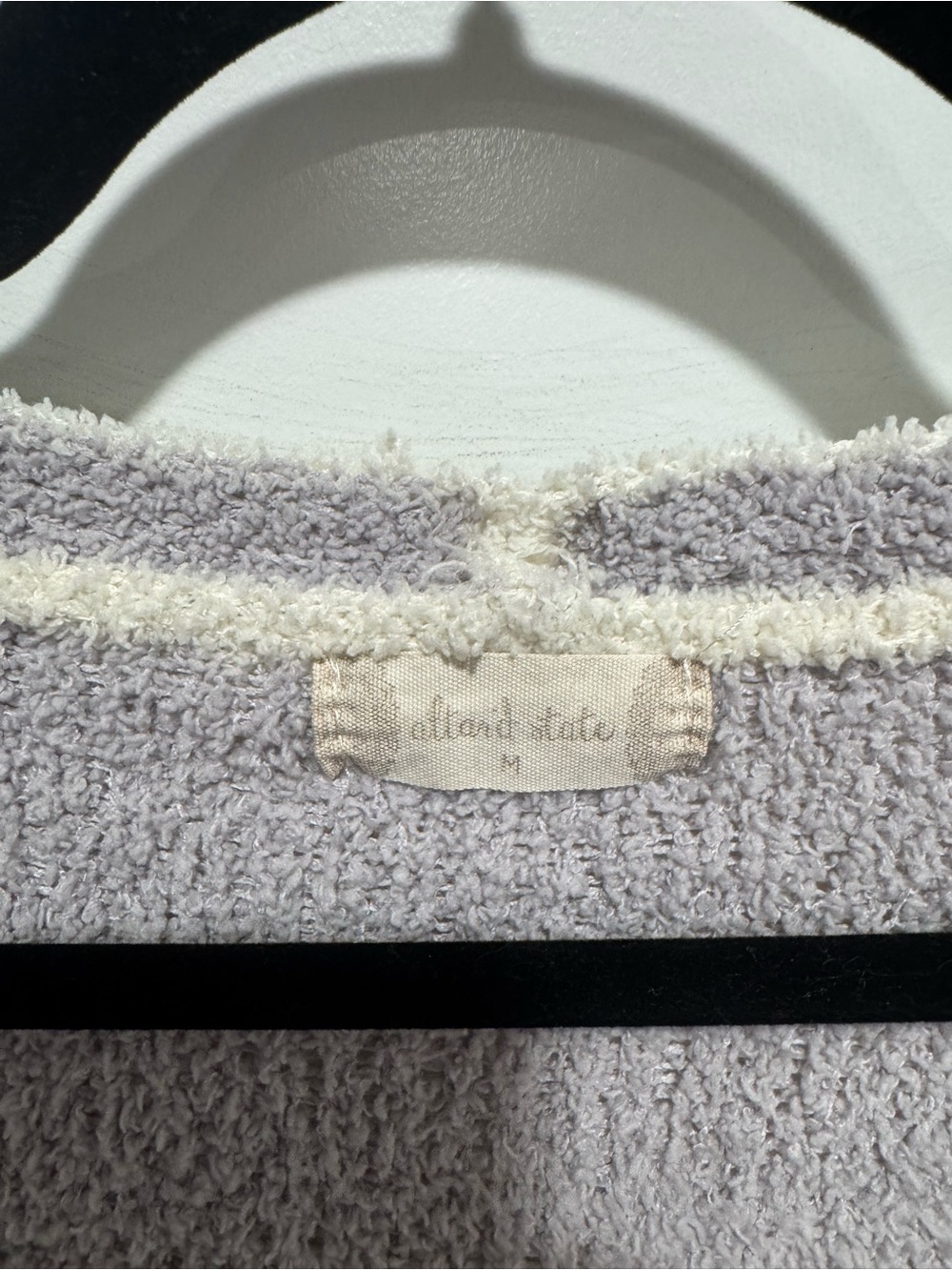 Altar'd State Cream & Light Gray Star Open-Front Cardigan - Picture 3 of 3
